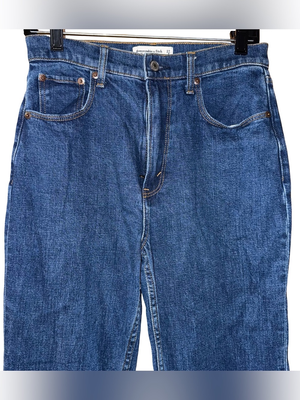 Abercrombie & Fitch Curve Love Ultra High Rise Ankle Straight Jeans women’s 4/27 - Picture 2 of 10